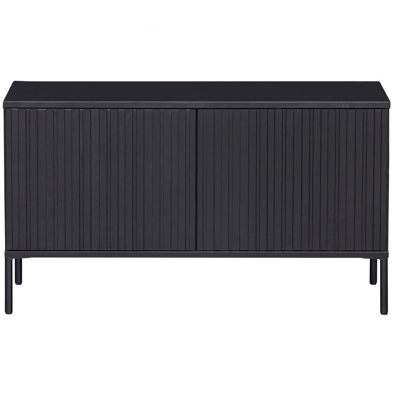 WOOOD NEW GRAVURE TV-bänk 100 cm i svart furu