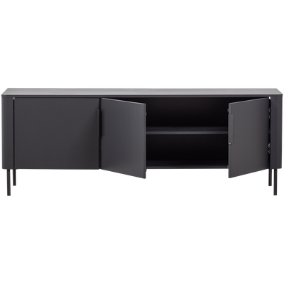 WOOOD Gunnar TV-bänk 154 cm i mattsvart furu