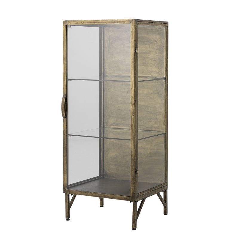 Bloomingville Saone Skåp, Mässing, Härdat glas, L45xH110xW40 cm