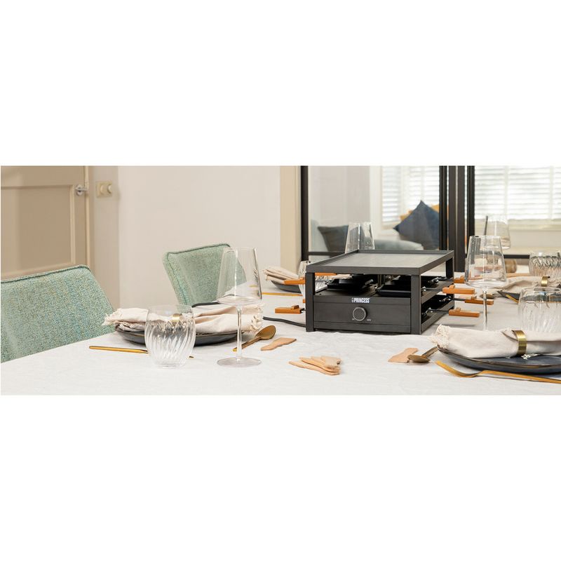 Princess Raclette 162655  Black Steel Raclette för 8pers.