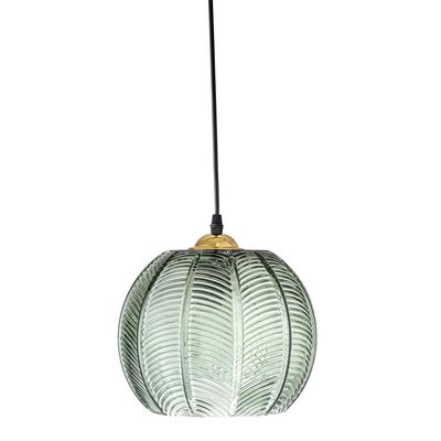 Bloomingville Adar Taklampa, Grön, Glas, Ø22xH20 cm