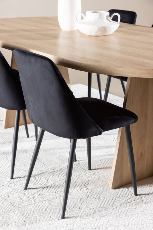 Venture Home Bootcut Matbord med Night Matstol