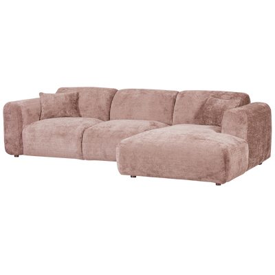 WOOOD Cloud Chaiselongue Soffa Höger Chenille Mullvad/Pink