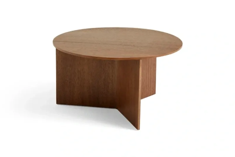 HAY Slit soffbord Lacquered walnut, Ø65 cm
