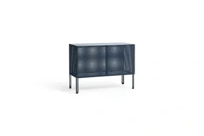 HAY Perforated Cabinet skåp Steel blue, small