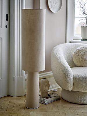Bloomingville Emmie Golvlampa, Natur, Linne, Ø28xH120 cm