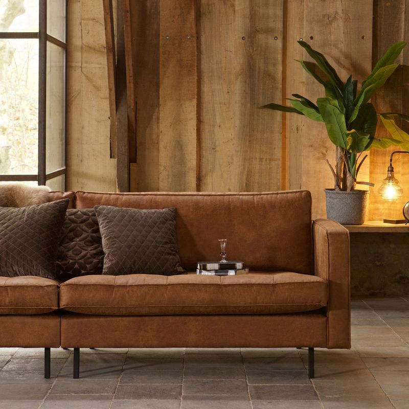 WOOOD Rodeo Classic 3-sits Soffa i Eco-läder Konjak
