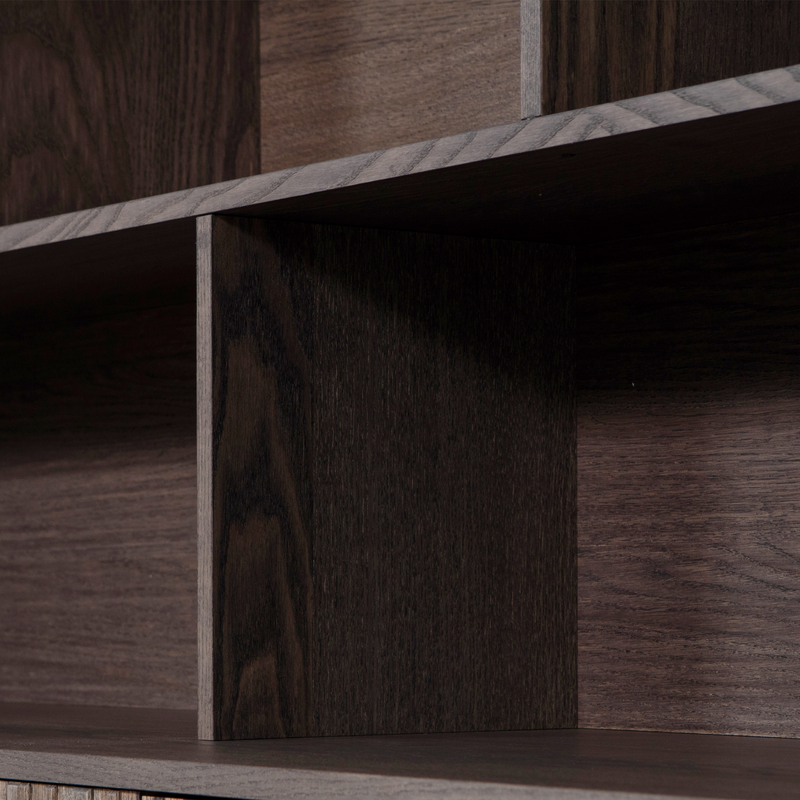 WOOOD New Gravure Påbyggnadsskåp Askfanér Espresso