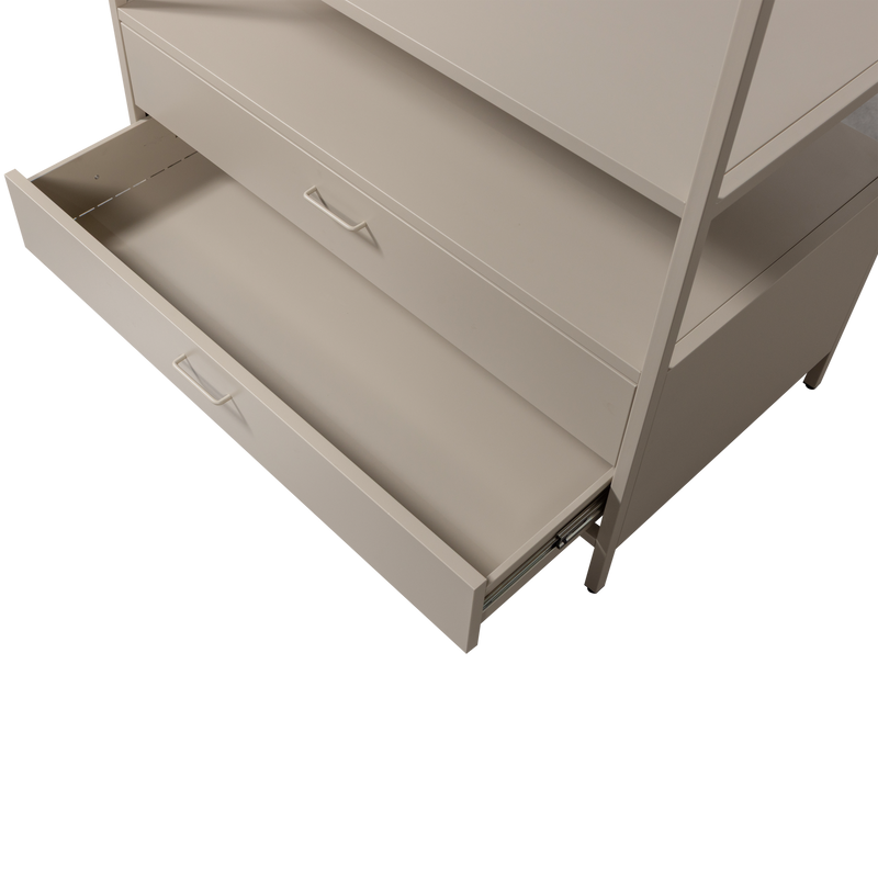 WOOOD Ferris Öppen Klädskåp 100 cm Metall Sand