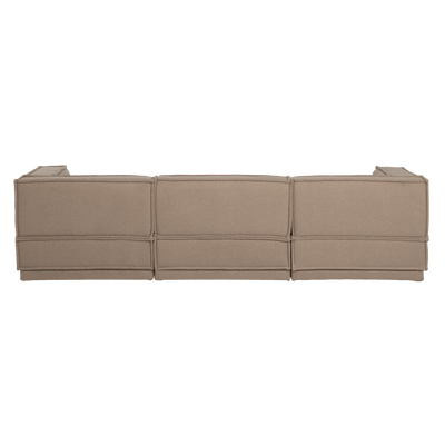 WOOOD MANU Chaise Longue Soffa Vänster i Teddy Mullvad