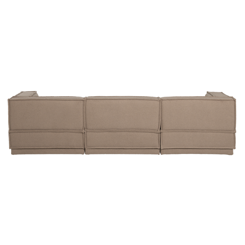 WOOOD MANU Chaise Longue Soffa Vänster i Teddy Mullvad