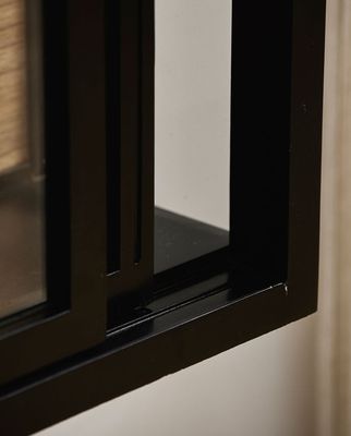 Nordal BEI Väggskåp med Skjutdörrar, Svart