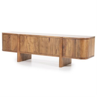 Eleonora TV-bänk Julian 170 cm - 4 Dörrar Brun