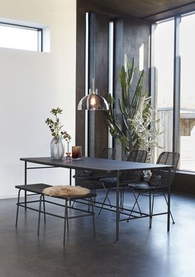 Hübsch Ash Bänk Svart 110x39xh46cm