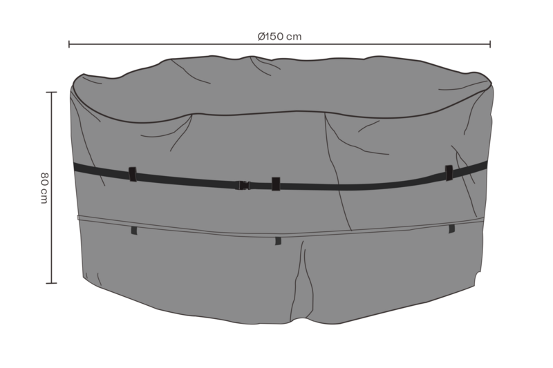 Brafab Möbelskydd Matgrupp Runt 150x80 Premium