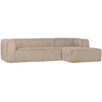 WOOOD Bean Hörnsoffa Höger i Ribbad Travertin