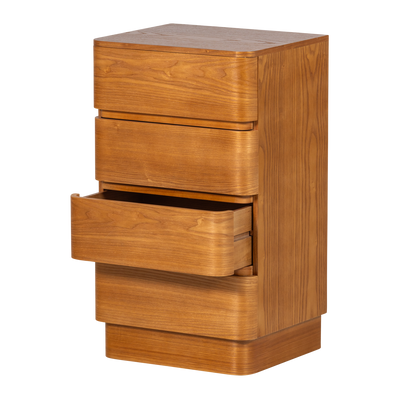 WOOOD Fejo byrå med 4 lådor i brun MDF