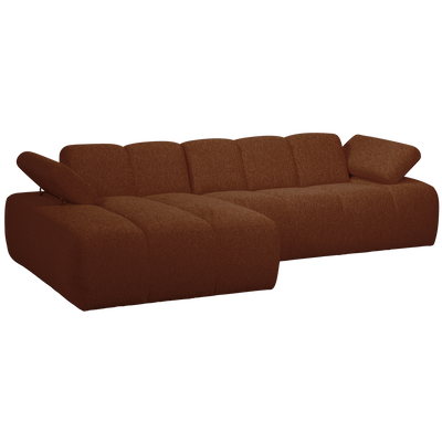 WOOOD Mojo Chaiselongue Soffa Vänster Bouclé Rost