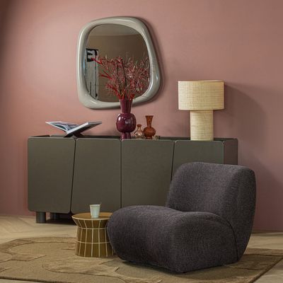 WOOOD Plu Dekorativt Sidobord i Keramik, Honungsgul