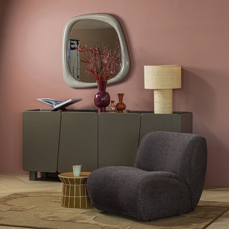 WOOOD Plu Dekorativt Sidobord i Keramik, Honungsgul