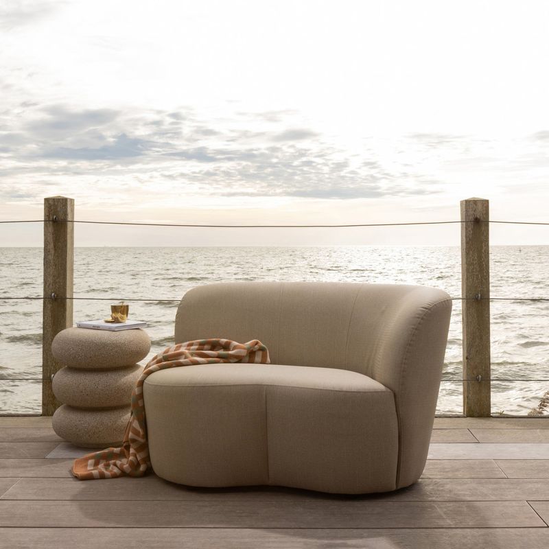 WOOOD Stone Trädgårdssoffa Höger Sand [FSC]