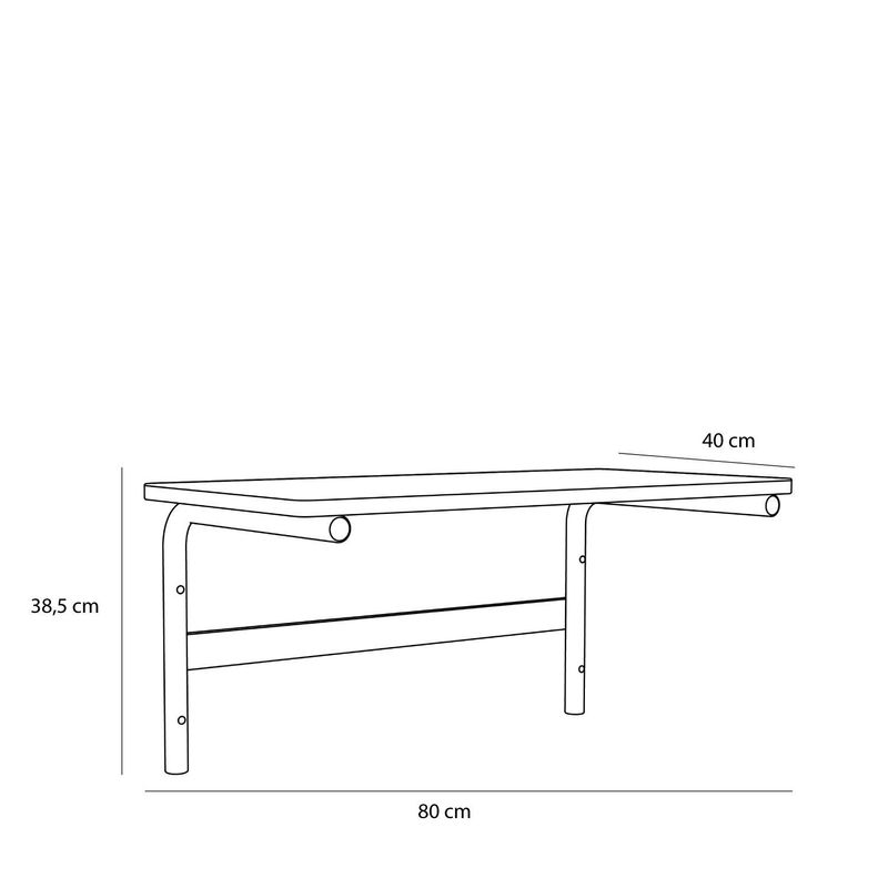 Hübsch Koi Väggmonterat Skrivbord Grön/Grå 80x40xh39cm