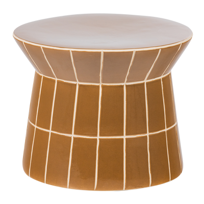 WOOOD Plu Dekorativt Sidobord i Keramik, Honungsgul