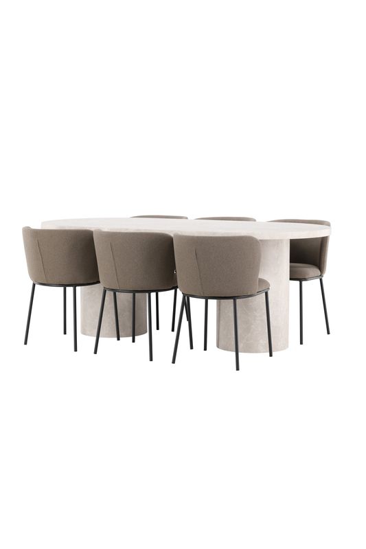 Venture Home Matbord Narvik med Edina Stol