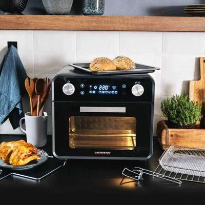 Gastroback 42815 Design ugn med airfryer och pizzafunktion, 5-i-1, 22 L