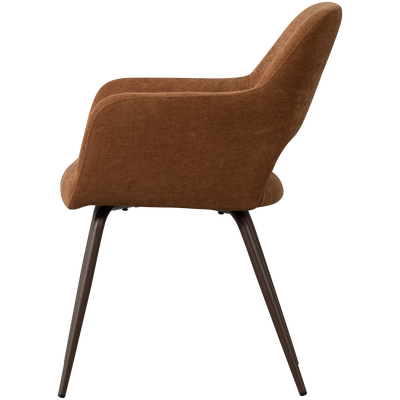 WOOOD Jenny Matstol i Vävd Brun Tyg 2 st