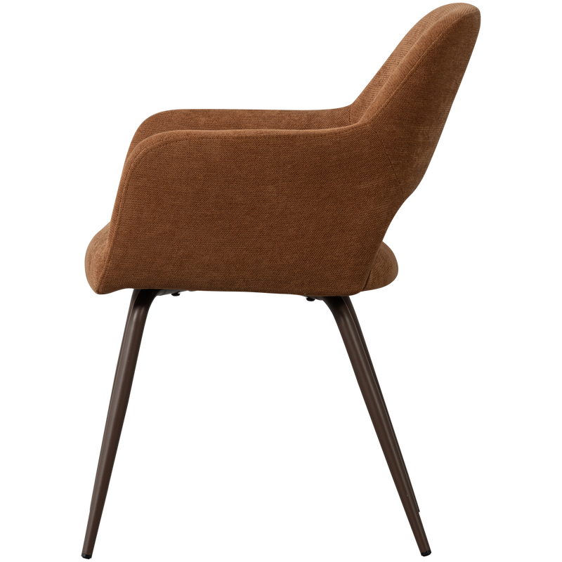 WOOOD Jenny Matstol i Vävd Brun Tyg 2 st