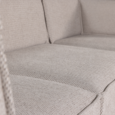 WOOOD Manu Chaise Longue Soffa Höger i Grov Chenille, Naturlig