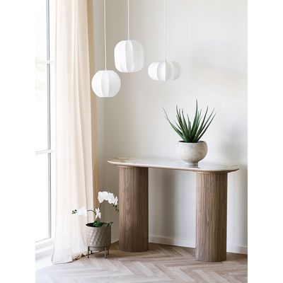 House Nordic Athens Console Bord Vit/Brun
