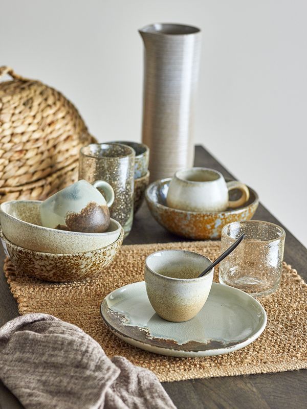 Bloomingville Paula Breakfast Set, Brun, Stengods