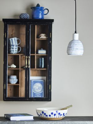 Bloomingville Elga Taklampa, Vit, Stengods, Ø14,5xH21,5 cm