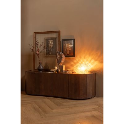 WOOOD Sense Byrå 4-Dörrar Mangoträ Mörkbrun Valnöt