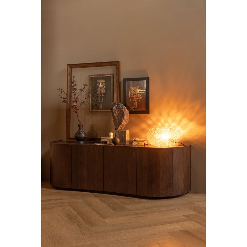 WOOOD Sense Byrå 4-Dörrar Mangoträ Mörkbrun Valnöt