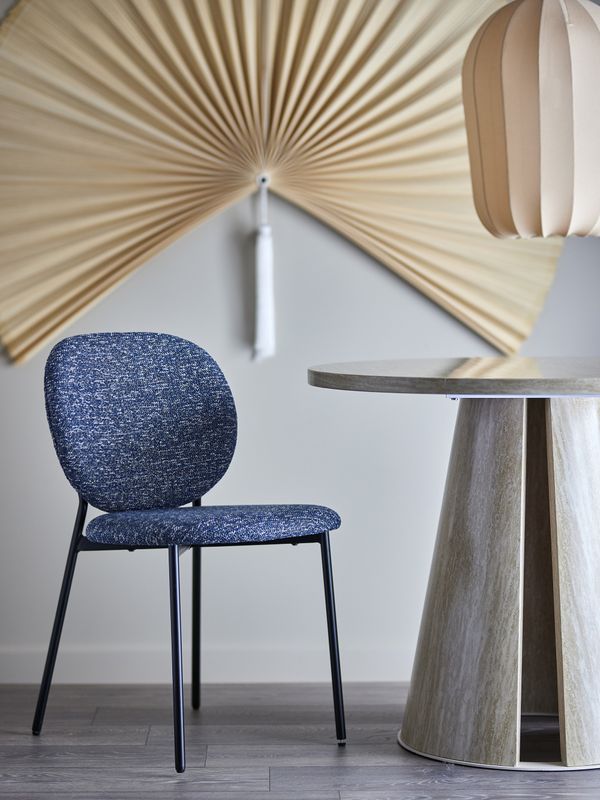 Bloomingville Percey Matstol, Blå, FSC®100% Plywood, L56xH82xW47 cm