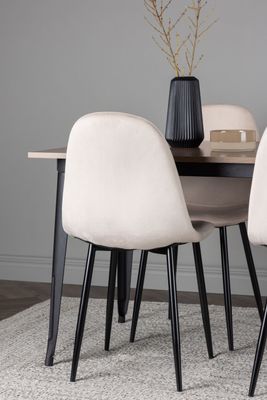 Venture Home Matgrupp Tempe med 4st matstolar Polar