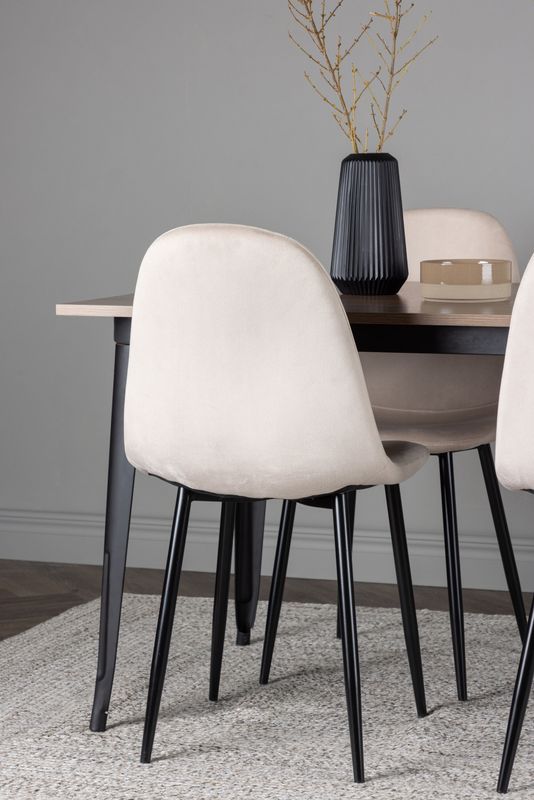 Venture Home Matgrupp Tempe med 4st matstolar Polar