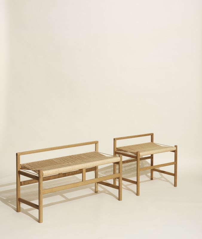 Hübsch Heritage bänk stor natur 100 x 41 x H55 cm