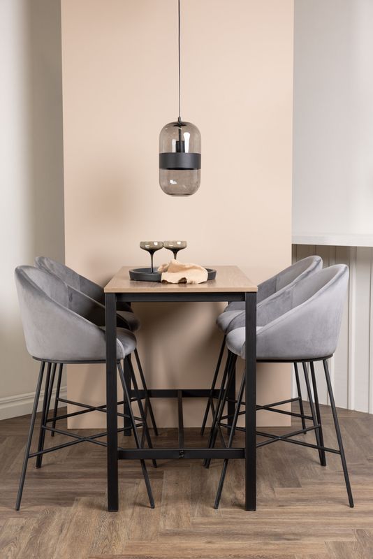 Venture Home Barset Camden med 4st barstolar Velvet