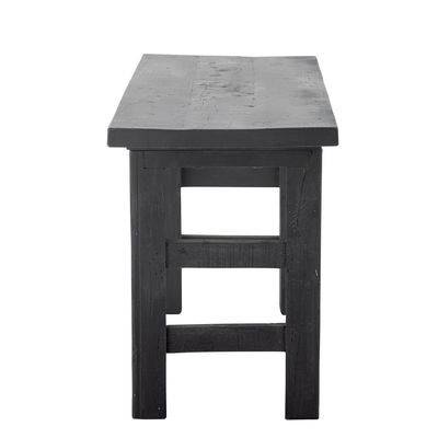 Bloomingville Riber Bänk, Svart, Återvunnet Trä