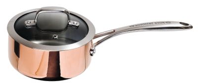 Ronneby Bruk, Kopparkastrull 1 L med Glaslock, 16 cm