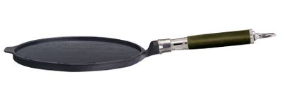 Ronneby Bruk, Pannkakspanna Gjutjärn 25 cm Silikonklätt Rostfritt Handtag