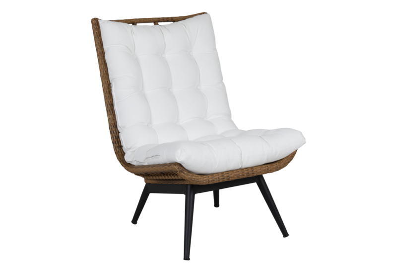 Brafab Covelo loungefåtölj natur/vit