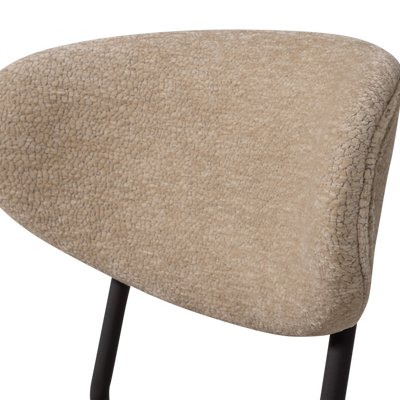 WOOOD Kjeld Matstol i Chenilletyg Natur 2 st