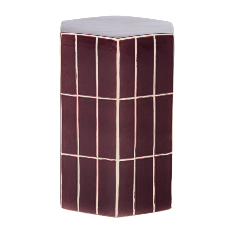 WOOOD PLU Dekorativt Sidobord i Keramik, Lila