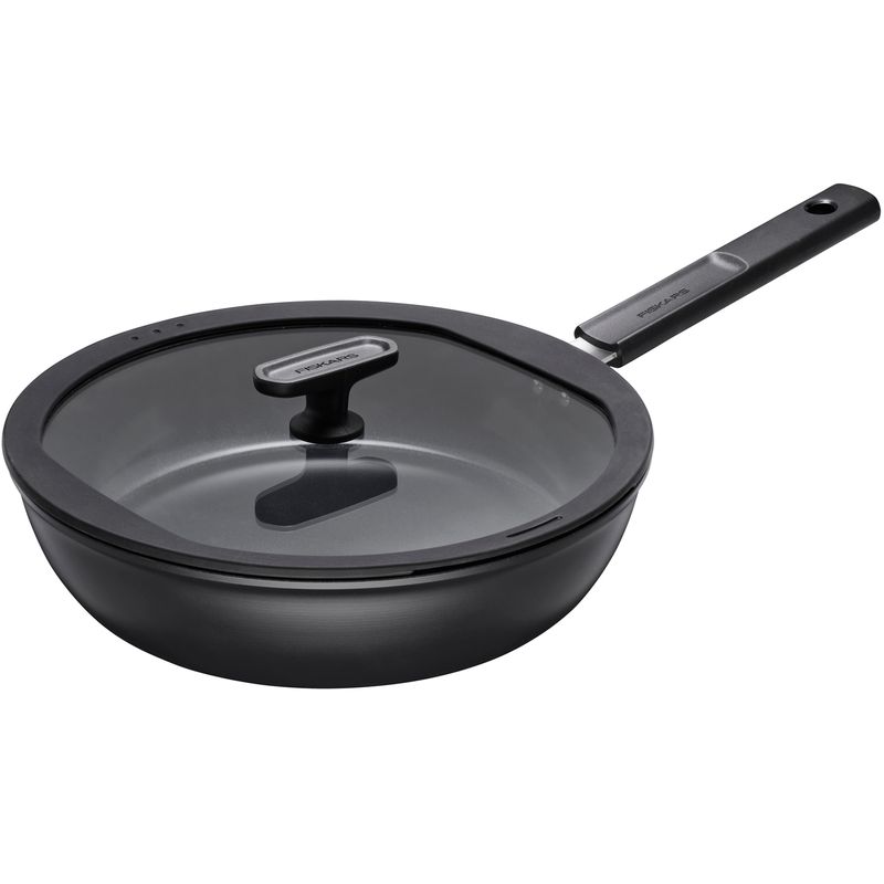 Fiskars Traktörpanna Hard Face 28 cm Keramisk med Glaslock