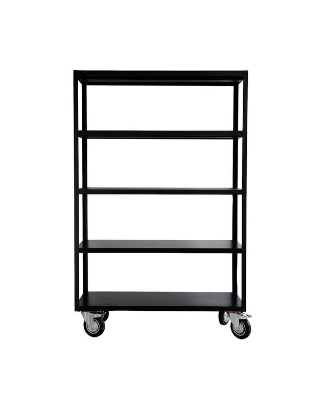 House Doctor Trolley Reol med 4 hjul Mattsvart